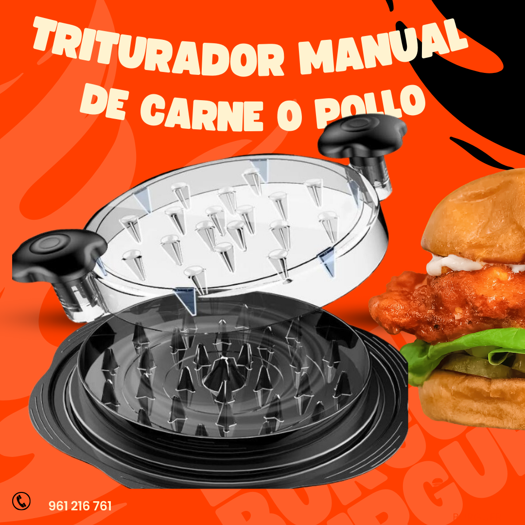 TRITURADOR MANUAL DE POLLO Y CARNE